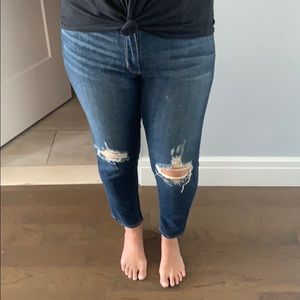 JustUSA distressed high rise cropped skinny jeans